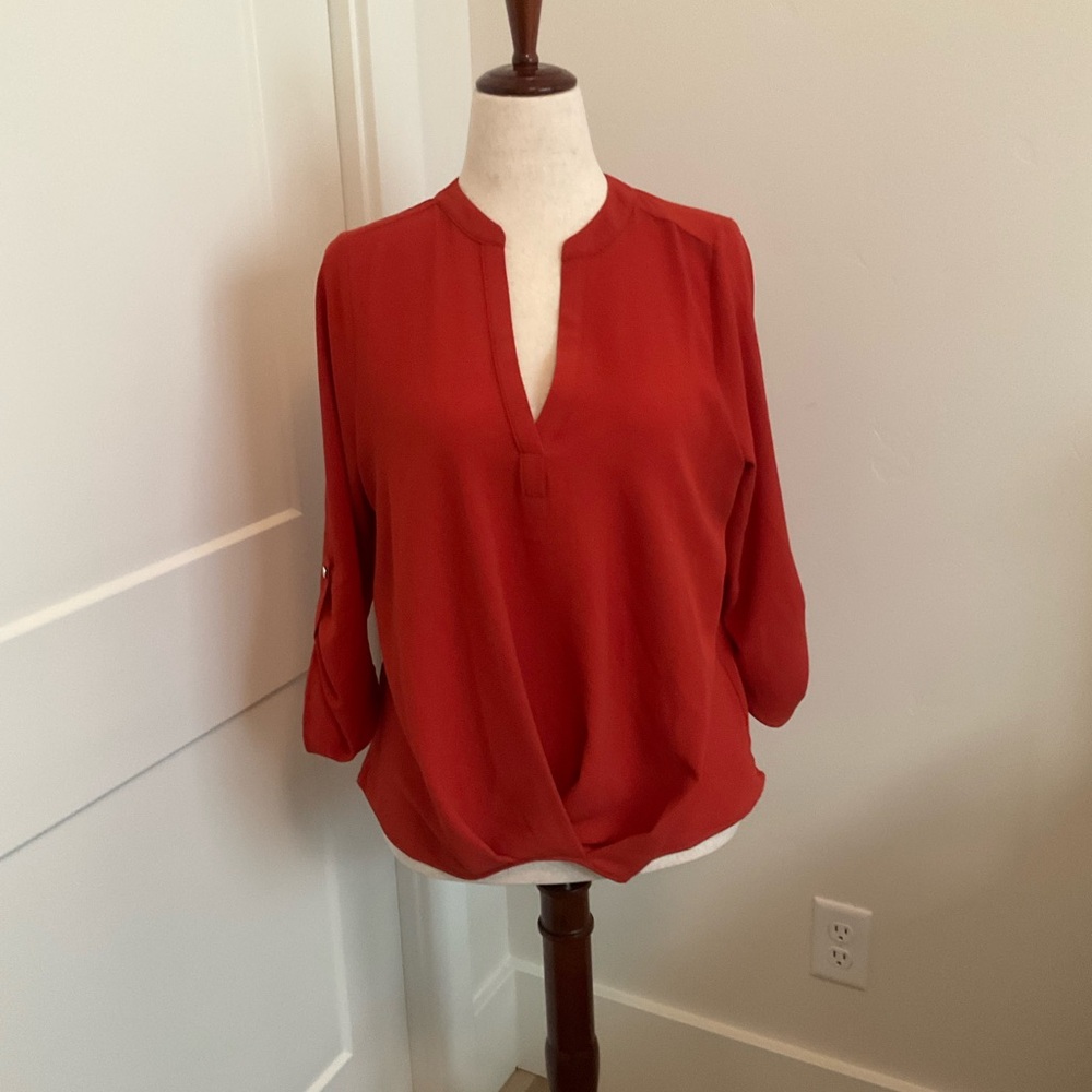 Notations Deep Red Women's Blouse